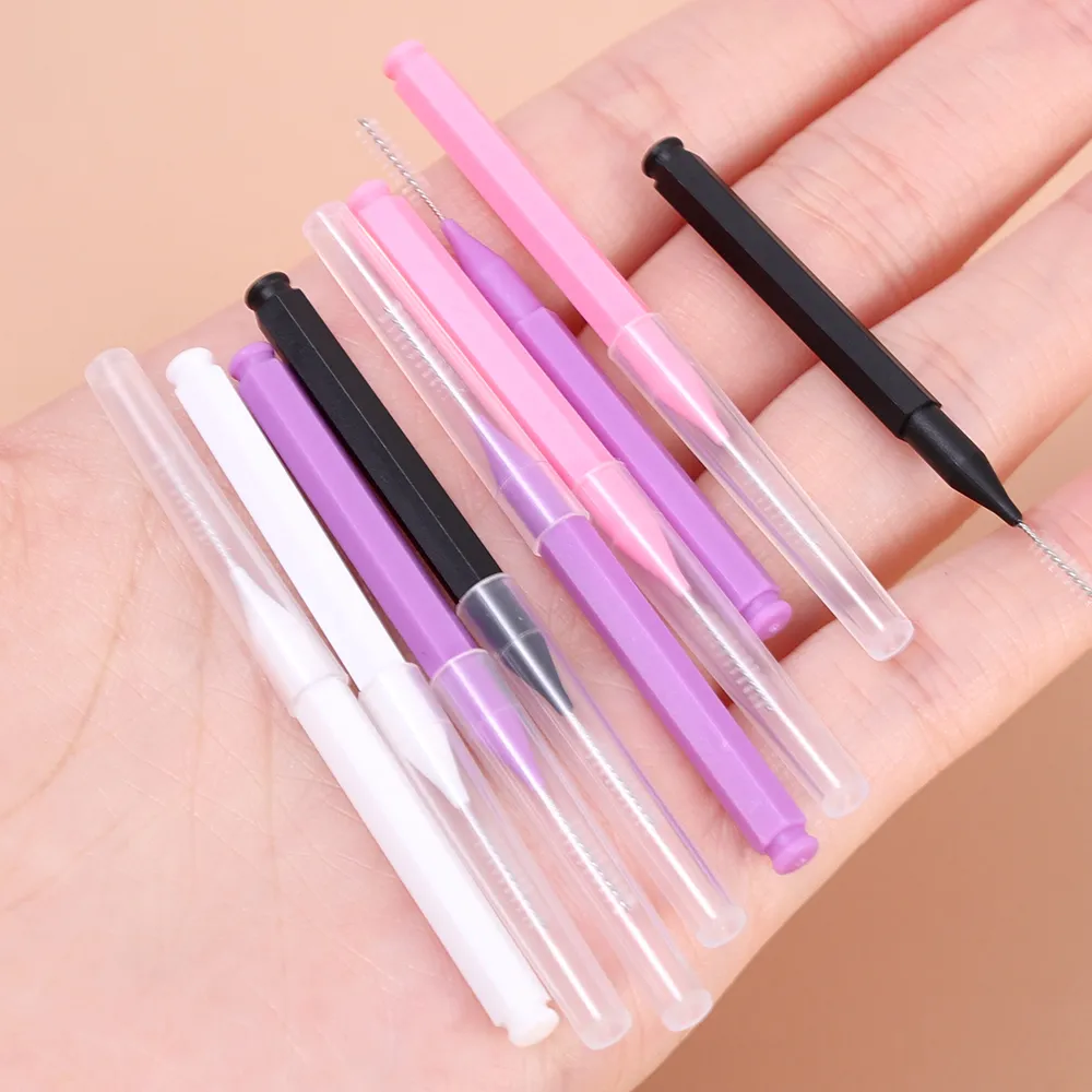 Portable Mini Eyebrow Brush 20/50PCS Brow Perm Brushes Disposable Bendable Micro Eyelash Brow Lifting Brushes Applicators Tools — image 6