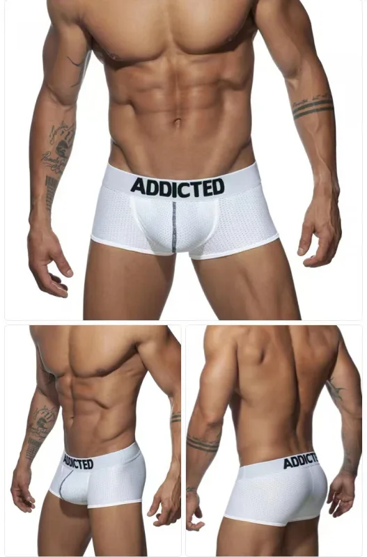 Men's Boxer Brand Designer Underwear Mesh Vintage Sexy U Convex Low Waist High Fork Triangle Briefs Youth Underpants For Male — image 8