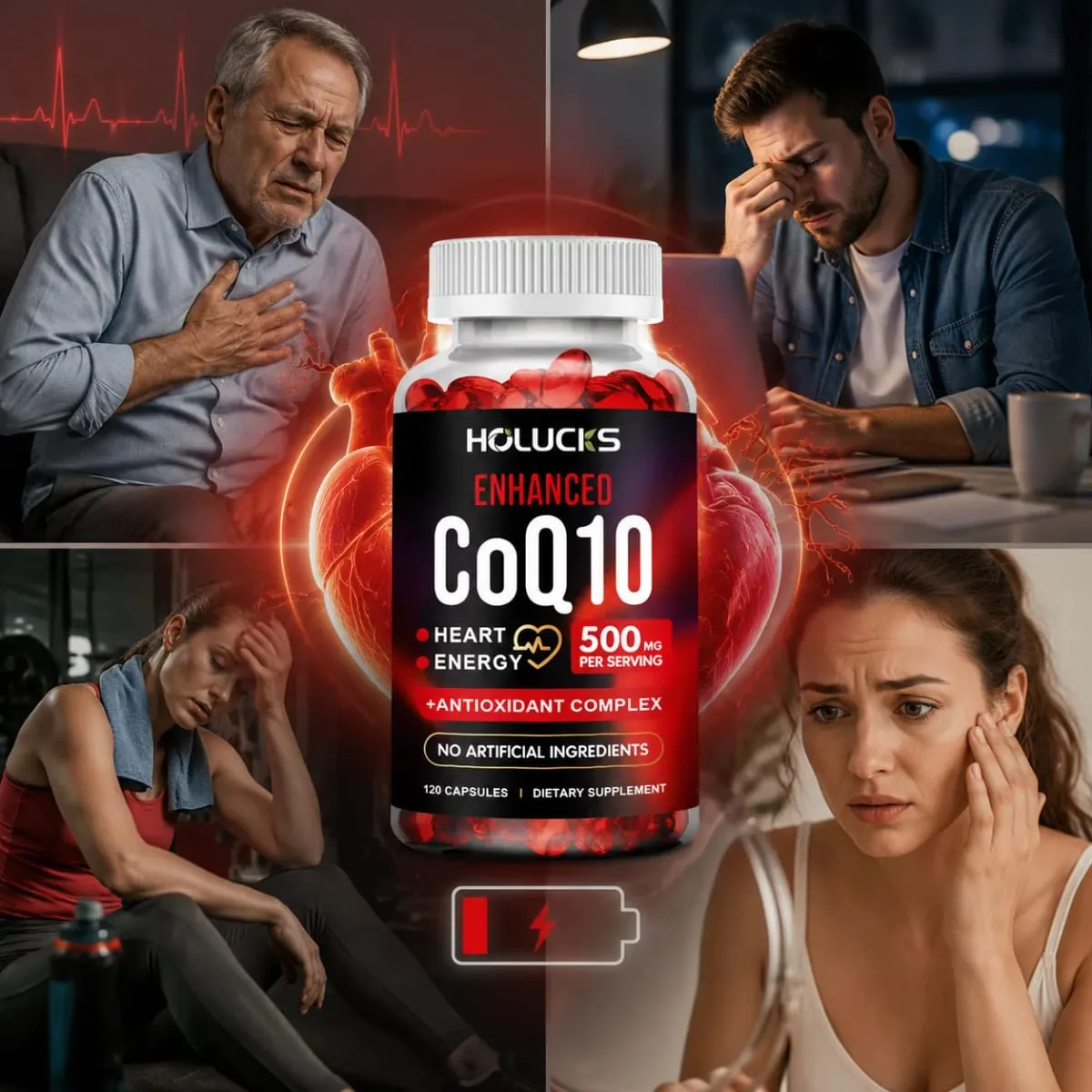 Antioxidant CoQ10 pro kardiovaskulární a srdeční zdraví Podpora imunitní energie a vitality Super vstřebávání Bez GMO — image 2