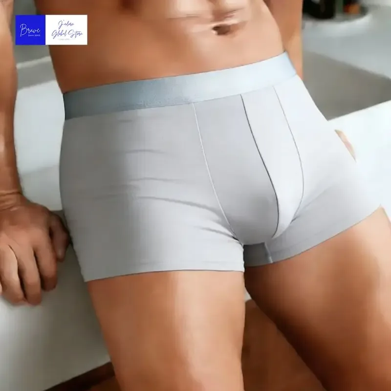 Men's Ice Silk Boxer Briefs Solid Color Quick-Dry Underwear Soft Breathable Low-Rise Trunks S-6XL Boys Underwear Boxershorts Men — image 9