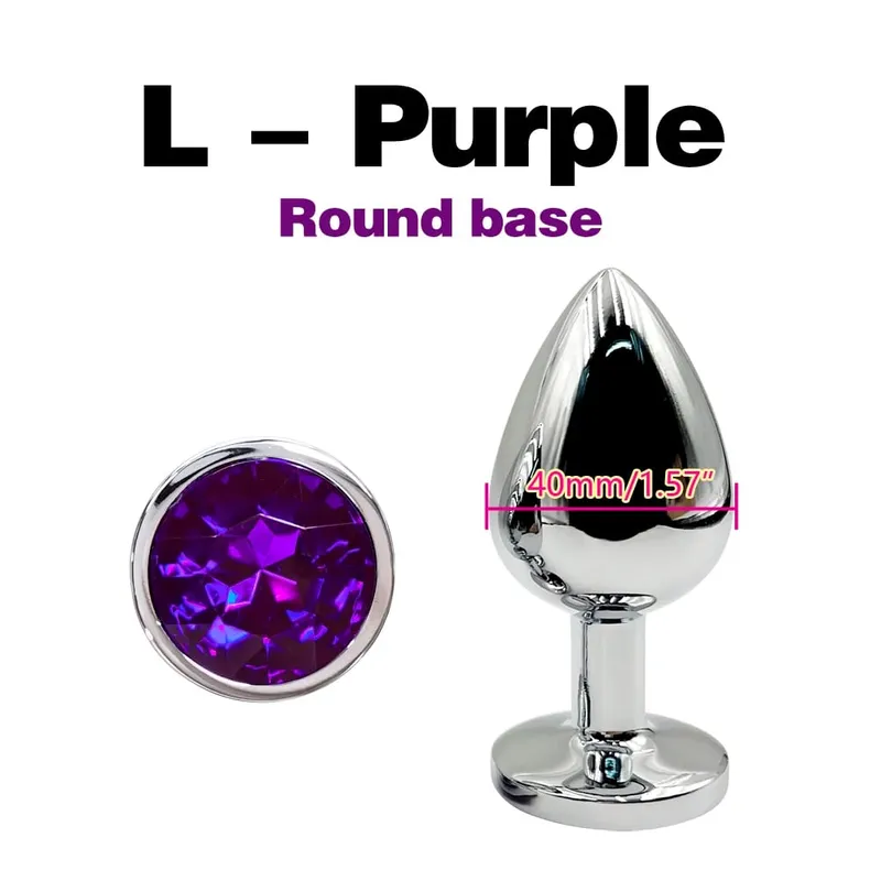 Metal Anal Plug With Gem Base Beginner To Expert 5 Size Butt Plug G-Point Massage Dildos Female/Male Couples Adult Sex Toys — image 27
