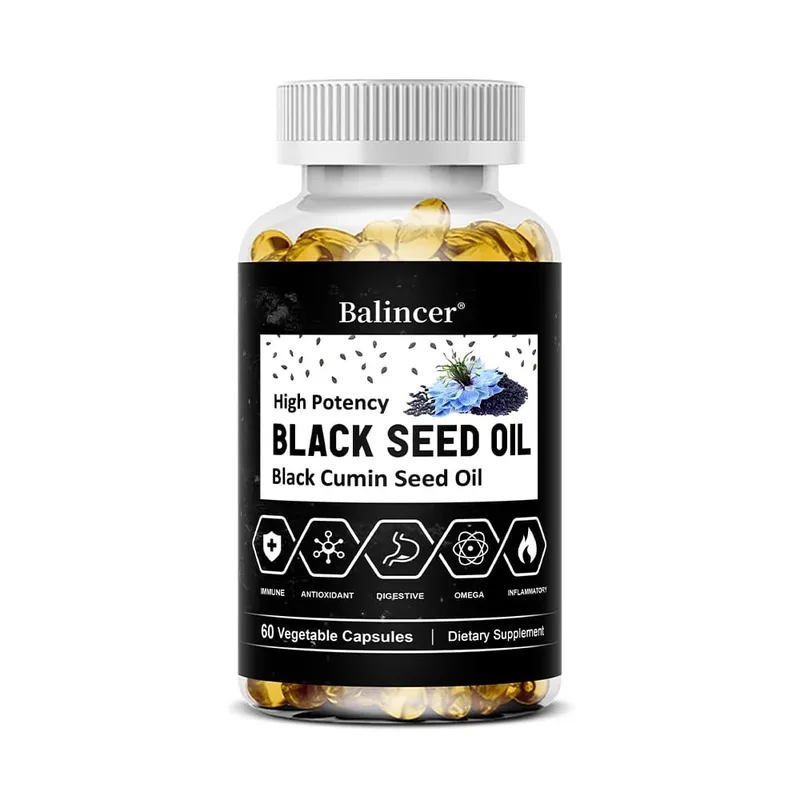 Black Seed Oil Capsules Supports Overall Health | Boosts Immune System Improves Digestion Antioxidant Non-GMO Gluten-Free