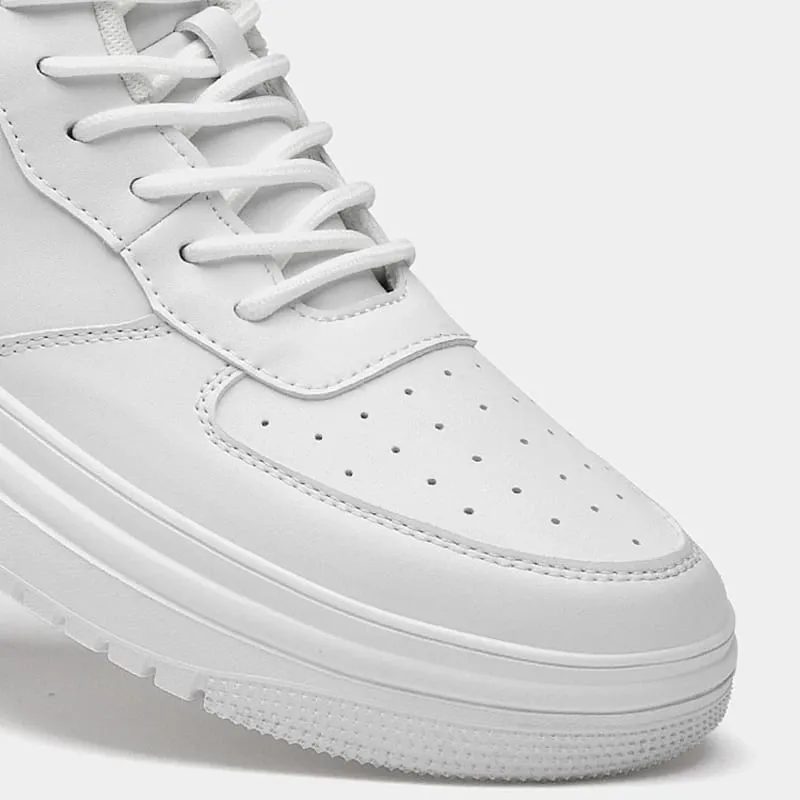 2026 New Height Increasing Shoes for Men 8cm Invisible Elevator Sneakers White Leathe Sport Zapatillas De Hombre Big Size 46 — image 4