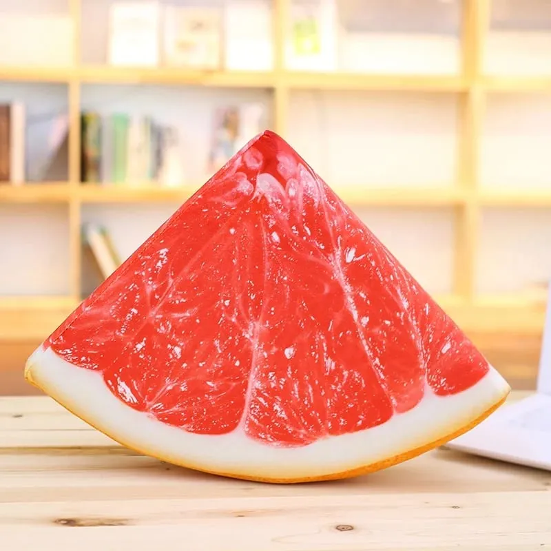 30-39CM Realistic 3D Fruit Plush Pillow Kawaii Watermelon Orange Kiwi Pomelo Filling Sponge Doll Children's Toy Office Home Gift