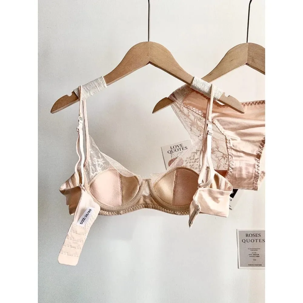 New Women Lace Bra Set Soft Underwire Thin Cup Push‑Up Comfort Intimates Lingerie Kit For Small Bust S-XL Daily Ladies Underwear — image 7
