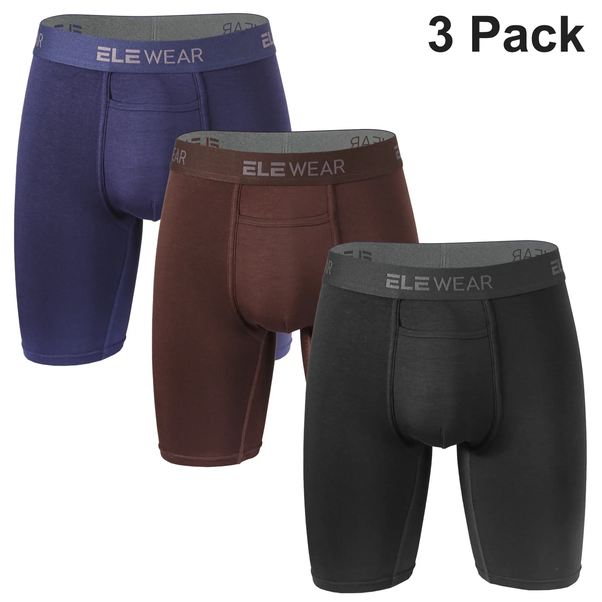 3 Pack Men Modal Underwear With Opening Up Breathable Mens Boxershorts Men's Panties Underpants Plus Size Boxers Brief — image 1