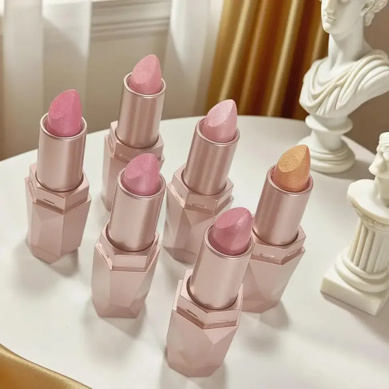 Diamond Glitter Lipstick Long Lasting Waterproof Moisturizing Highly Pigmented Metallic Shine Pearlescent Non Stick Cup Lipstick — image 6