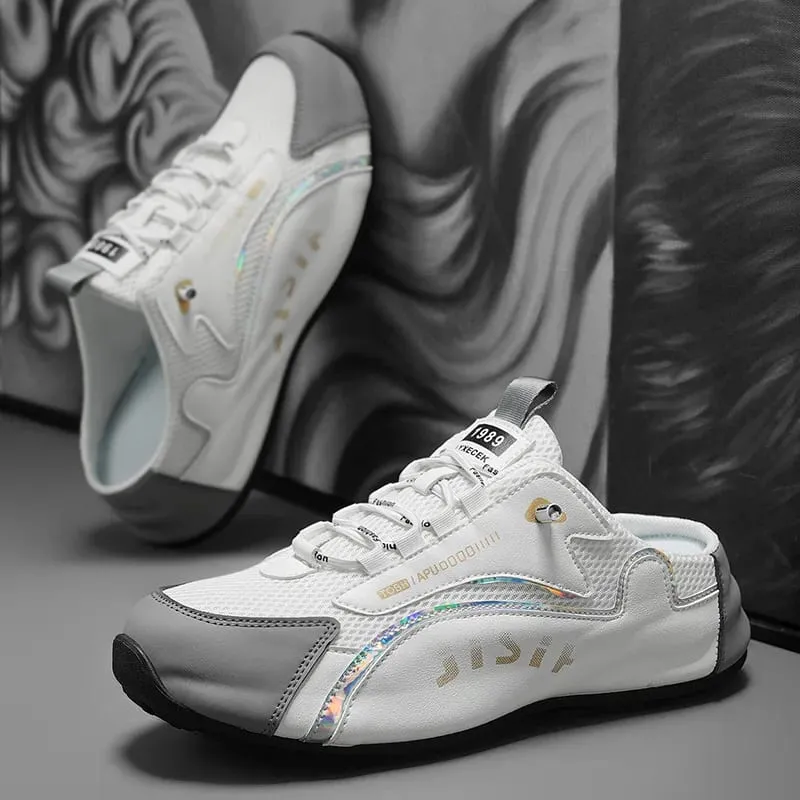 Kaswal na Nakasaradong daliri ng Kalahating tsinelas ng Kalalakihan sa Tag-init Kumportableng Breathable Soft Sole Sneakers Fashion Slip-on na Panlalaking Tennis Shoes 2026 — image 3