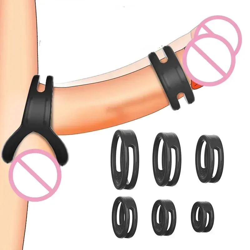 Sex Toys For Male Cock Ring Penis Enhance Erection Delay Ejaculation Cockring Foreskin Lock Semen Ring Sex Shops Intimate Goods — image 2