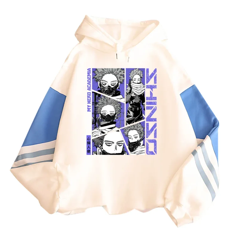 Anime My Hero Academia Hoodies Shinso Hitoshi Print Pullover Sweatshirts Harajuku Cartoon Style Crewneck Women Men Street Hoody — image 2