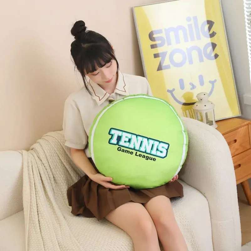 48cm Sports Ball Plush Pillow Stuffed Soft Seat Cushion Decorative Volleyball Rugby Table Tennis Basketball Golf Billiards Gift — image 5
