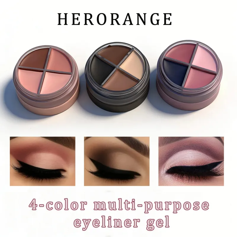 Herorange Smudge Proof Eyeliner Cream Kit Multi Purpose Eye Makeup for Beginners