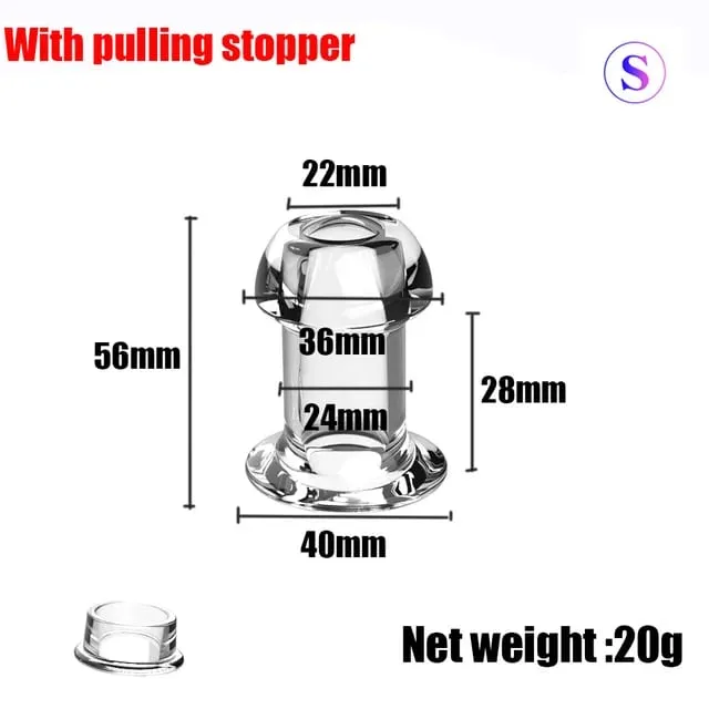 Hollow Anal Plug With Stopper Vagina Anus Dilator Speculum Expander Buttplug Prostate Massage Sex Toys For Women Men Gay