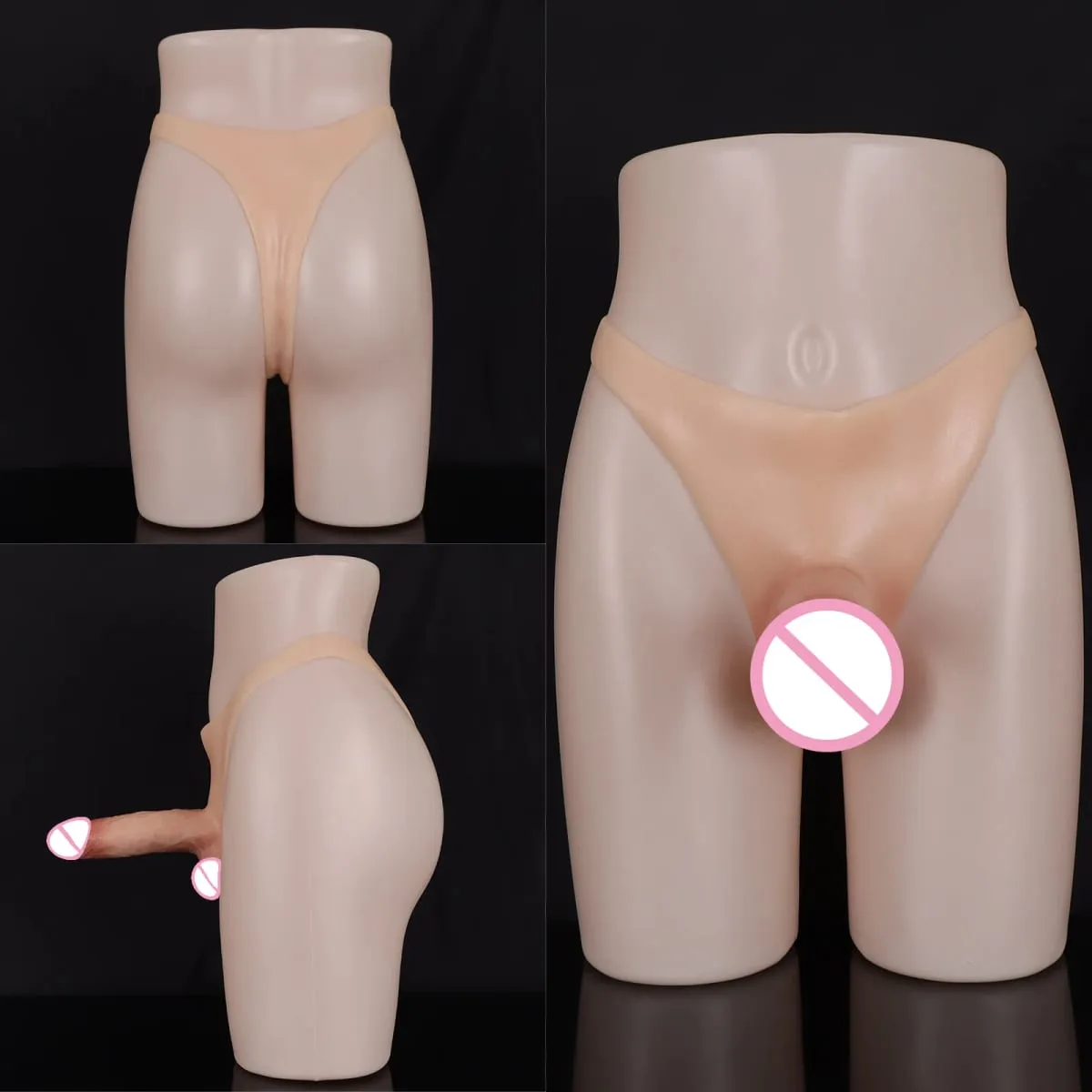 Silicone Strap on Dildo For Lesbian Gay Reusable Hollow Penis Sleeve Skin Feeling Dildo Pants Strapon Penis Sex Toys for men 18