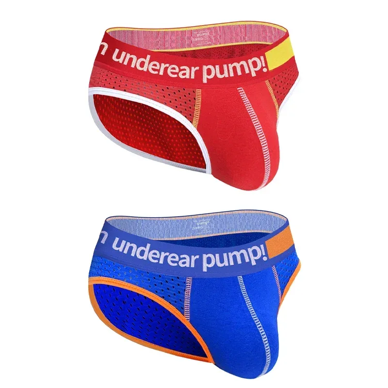 남자의 낮은 허리 슬리밍 메쉬 팬티 U 볼록한 주머니 탄성 허리띠 통기성 다채로운 Jockstrap 속옷