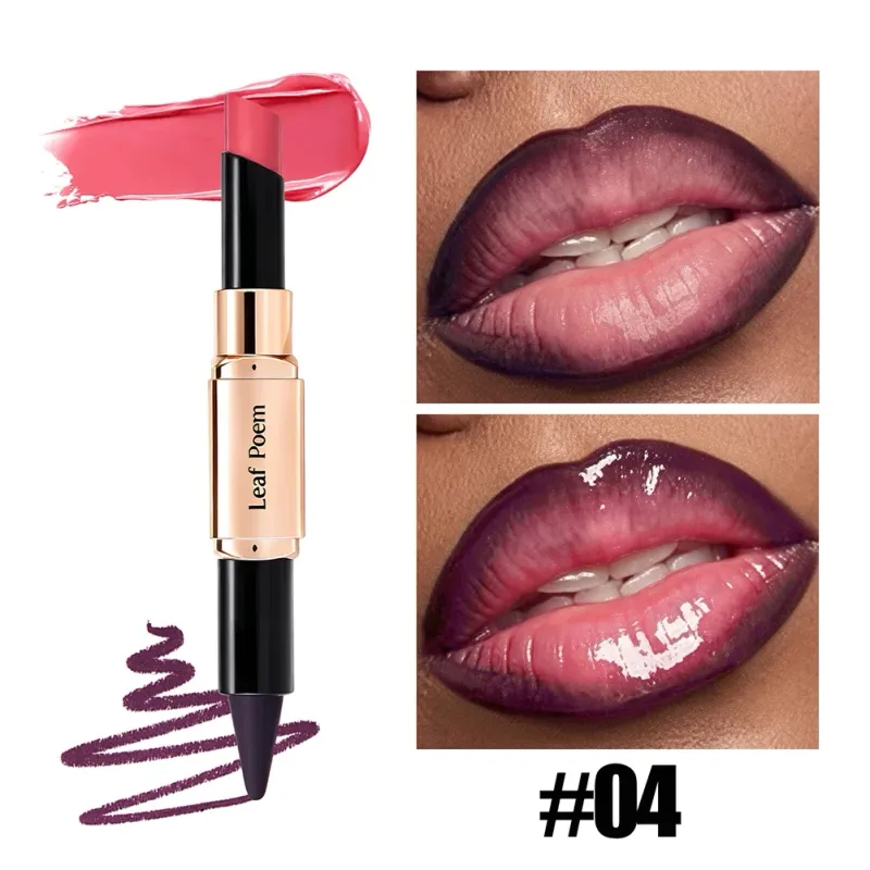 Dual‑Head Matte Lipstick Lip Liner Pen 2‑in‑1 Lip Definer & Lip Color Stick Smooth Lip Makeup for Daily Party Use — image 11