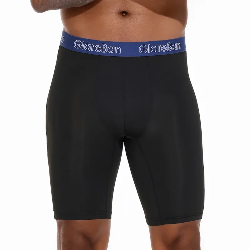 Celana Boxer Kaki Panjang Cepat Kering Warna Campuran 4 Buah Celana Dalam Pakaian Dalam untuk Rumah dan Olahraga Celana Dalam Pria Kualitas Tinggi