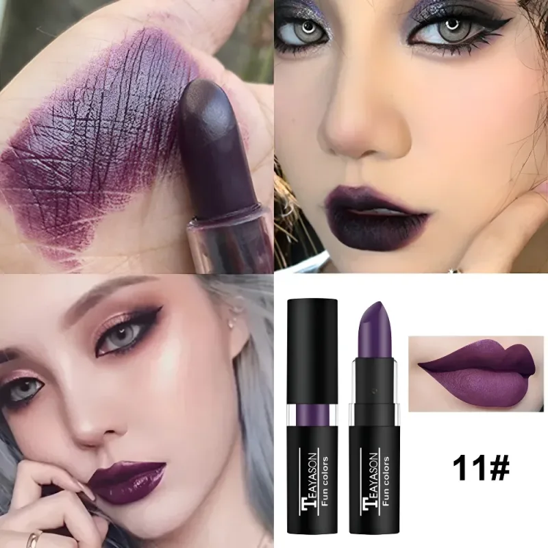 Clay Nude Lip Primer Concealer Cover Dark Lips Stick Long Lasting Gothic Matte Black Halloween White Cosplay Makeup Lip Base