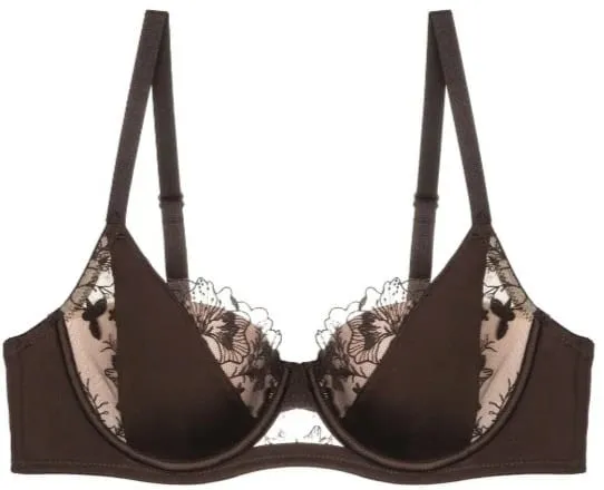 Big Bust D Cup Plus Size Color Block Lace Bra Set Thin Cup Full Coverage Brassiere Lingerie Set Curvy Women Underwear