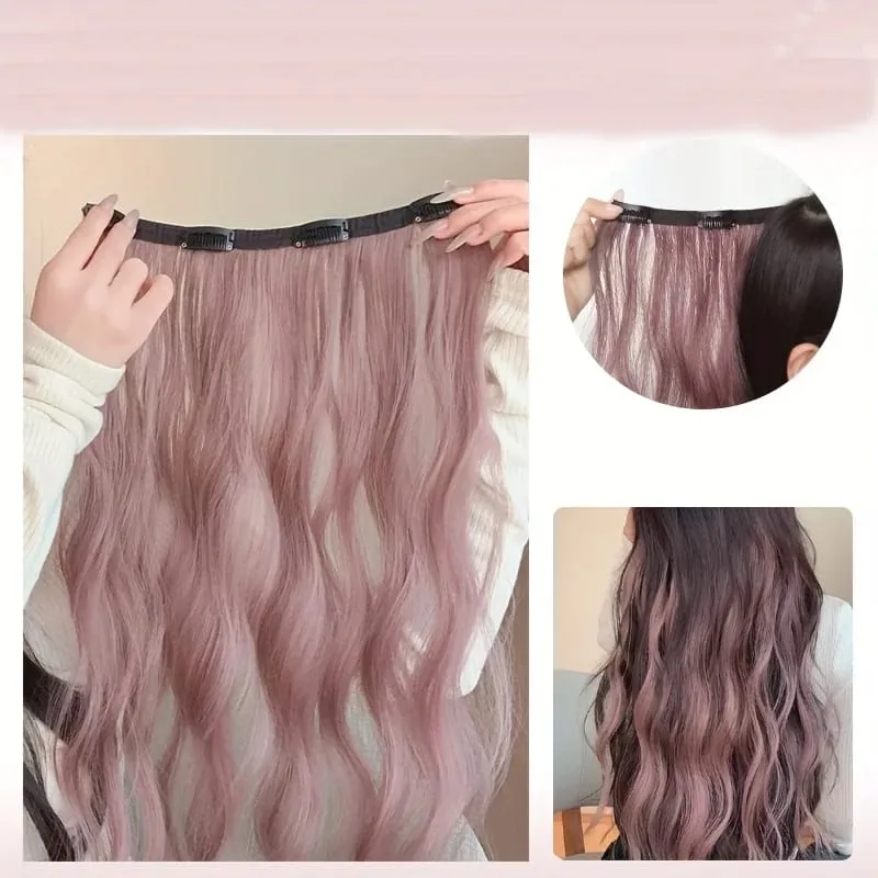 Curly water waves a four-cal highlight hair extension invisible synthetic hair extensions natural and traceless — image 2