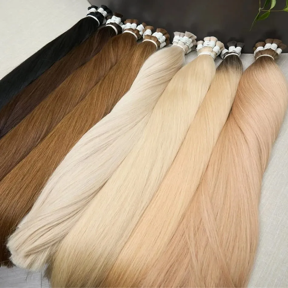 Extensiones de cabello humano 100% Real sin trama, cabello humano Remy a granel, cabello indio virgen negro Natural sin procesar, trenzado para mujeres — image 1