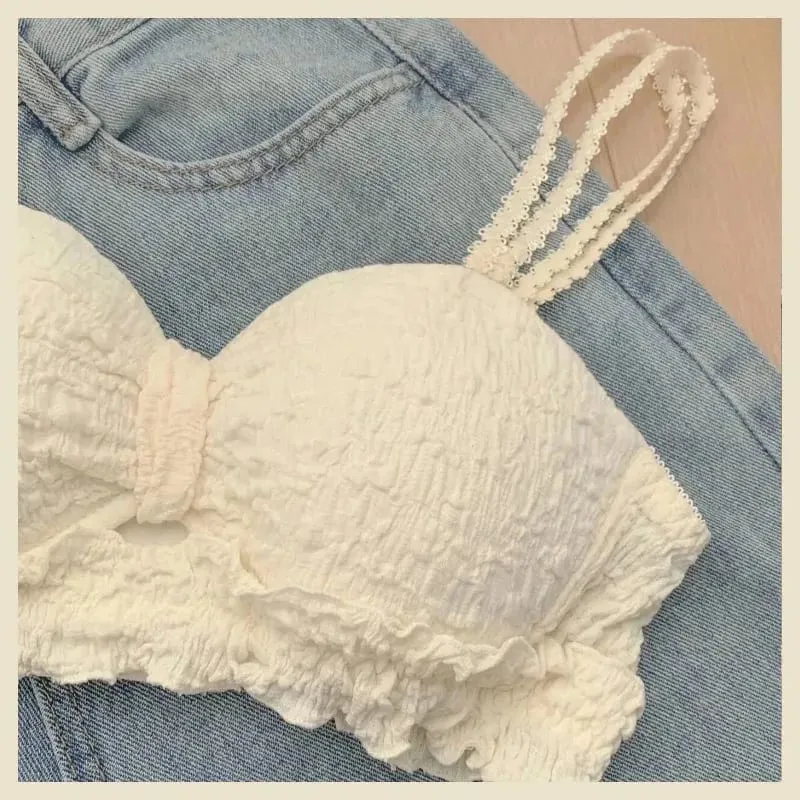 Pure Desire Lingerie Small Breasts Cute Lingerie Push-up Bra Set Students Comfortable No Underwire Anti-sag Not Empty Cup