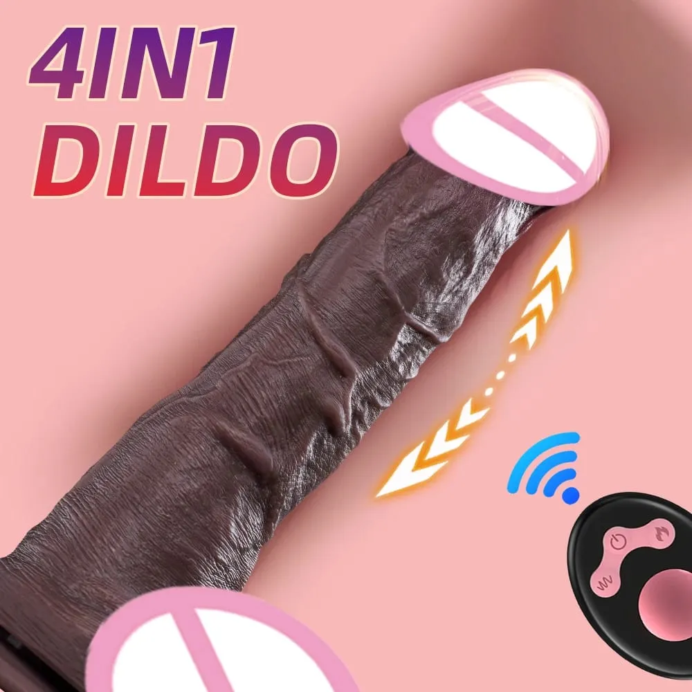 Telescopic Vibrator Dildo Heating Realistic Big Penis Female Vagina Massager Anal Plug Masturbator Sexy Adult Sex Toys For Women