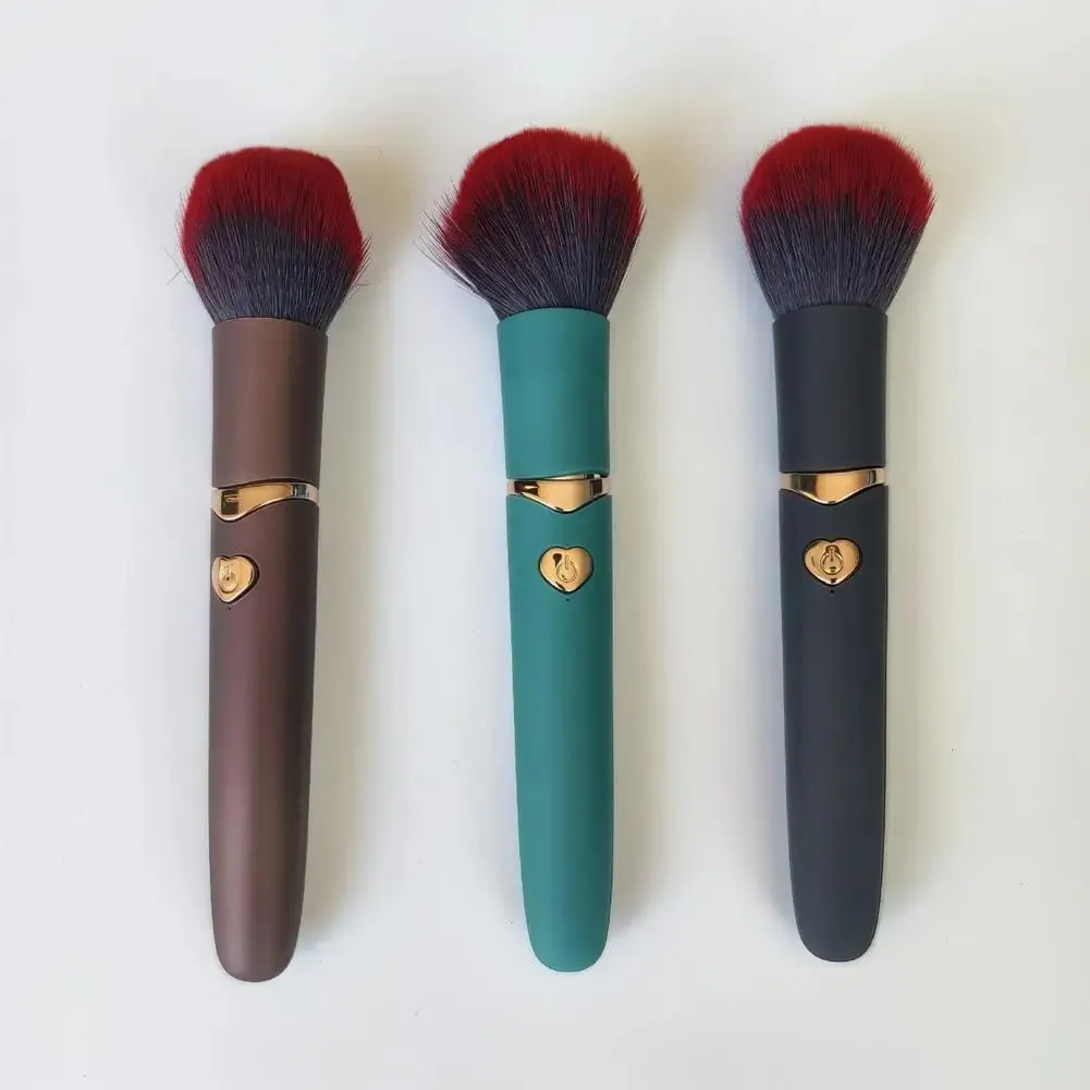 10 versnellingen vibratie make-upborstel Elektrische make-upborstel USB oplaadbare cosmetische borstel voor vloeibare poeder Blusher Concealer — image 2