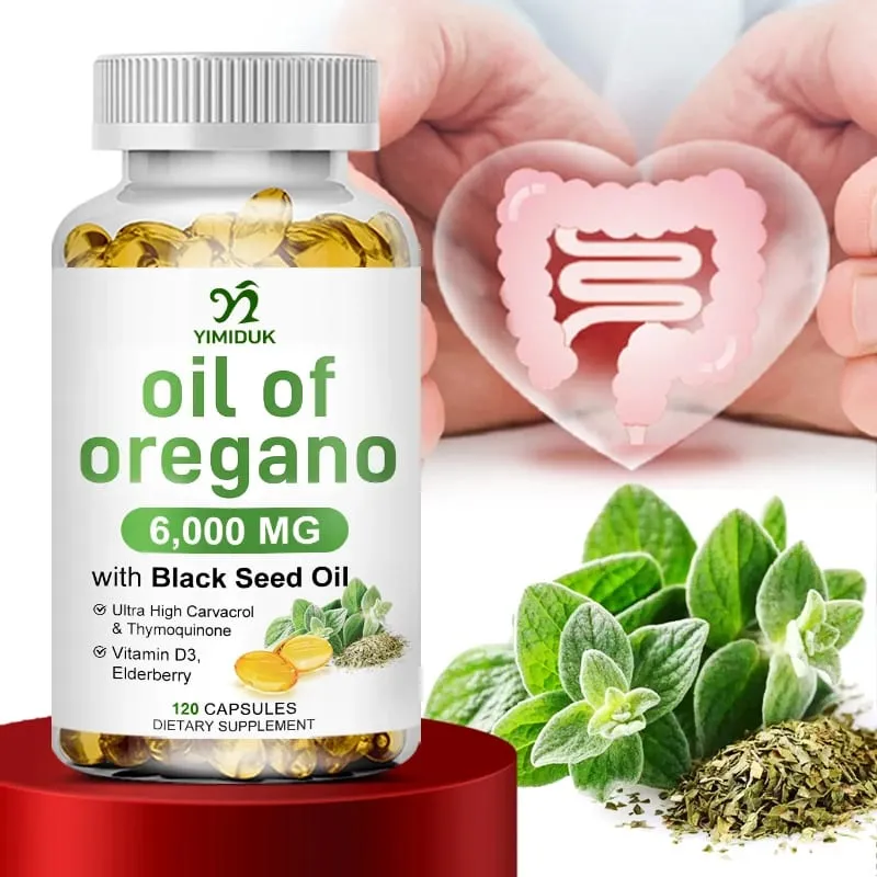 Oregano Oil + With Black Seed Oil & Elderberry + Vitamin D3 Supports Antioxidant & Skin Health Antibacterial & Immune System — image 2