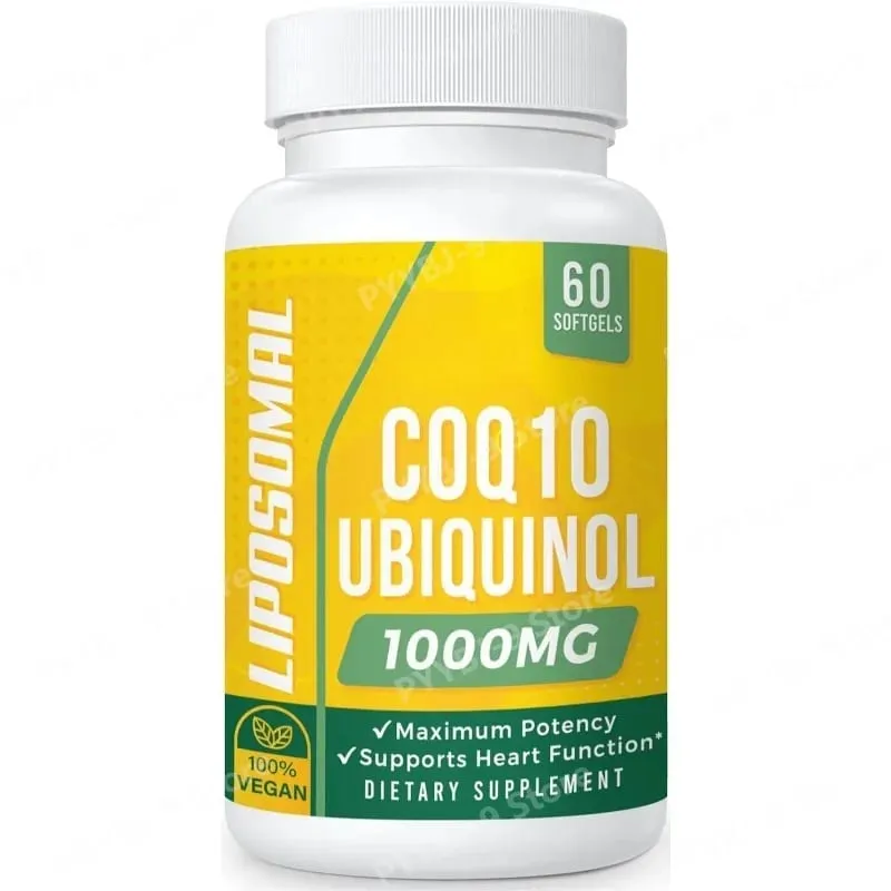CoQ10 Ubiquinol 1000mg Vegan Softgels 60 Ct Liposomal High Absorption Coenzym Q10 for Hjerteenergi Antioxidant Daglig støtte — image 8