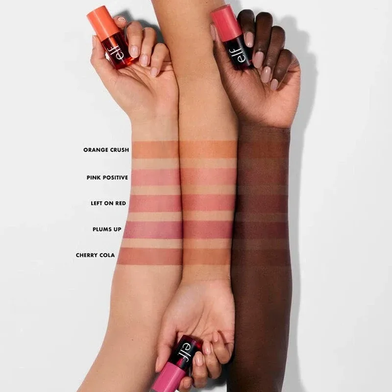 Elf Blush for Lips Cheeks Smooth Liquid Blush Two-ended Lipstick Lip Gloss Long-lasting Makeup Pink Primer for Pore Minimization