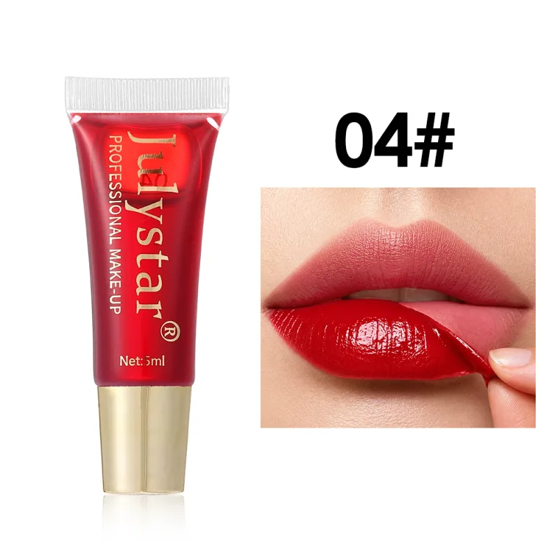 6-color Peel Off Lip Gloss Waterproof Long-lasting Black Red Tear-off Lipstick Liquid Non-stick Cup Moisturizer Lip Stain Makeup — image 9