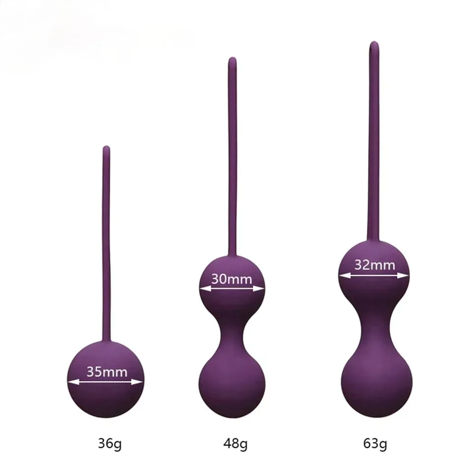 3PCS Set Silicone Smart Ball Vibrator Kegel Ball Ben Wa Ball Vagina Tighten Exercise Machine Sex Toy for Women Vaginal Geisha