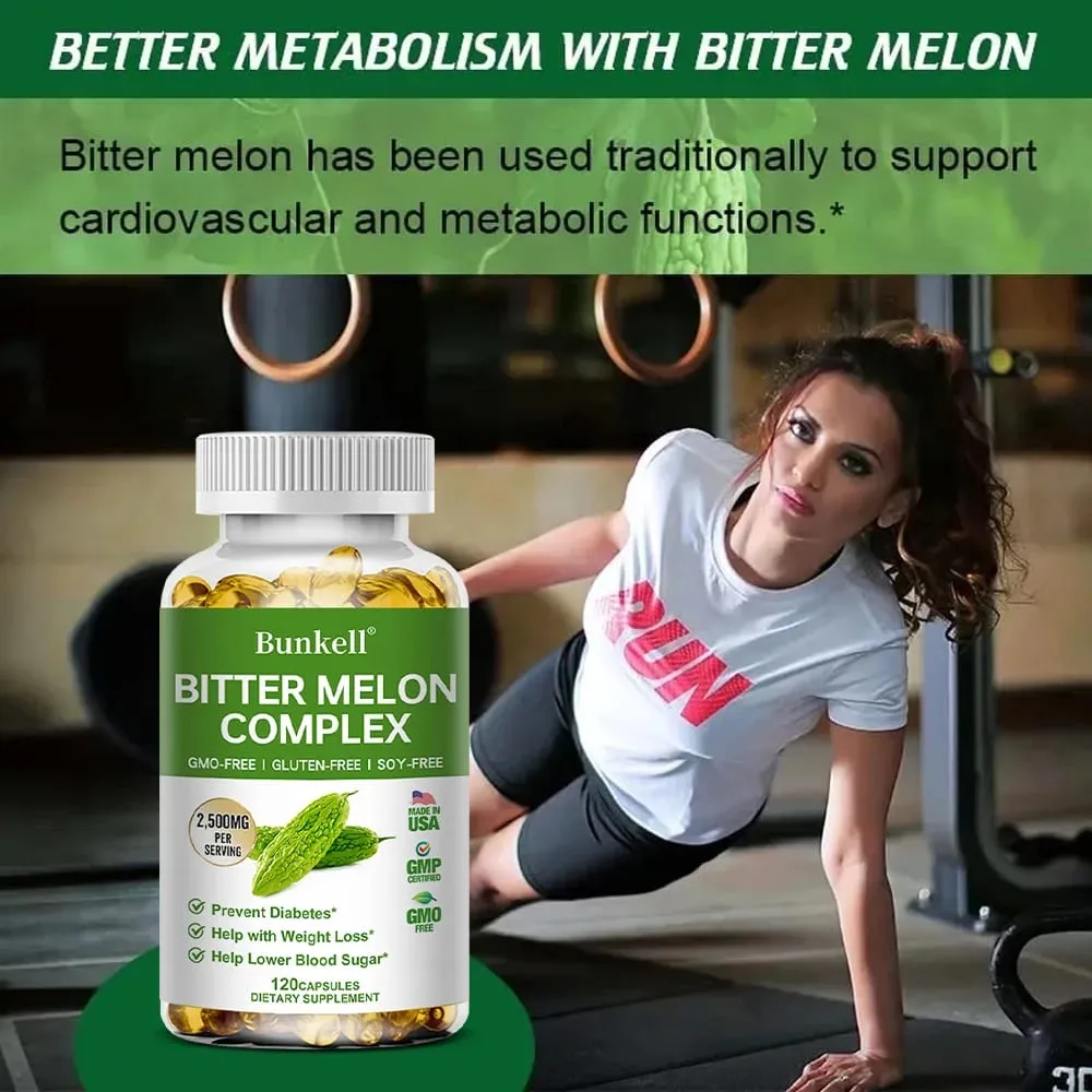 Organic Bitter Melon Extract Capsules - Supports Weight Management and Blood Sugar Balance Detoxification Skin Beauty — image 5