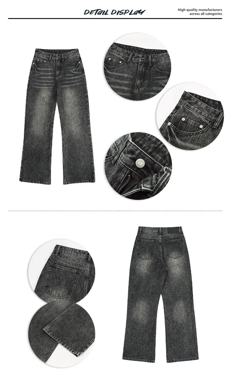 2025 Spring New Men Flared Jeans Boot Cut Denim Pants Straight Vintage Gray Jeans Men Comfort Men's Trousers Bell Bottom — image 9