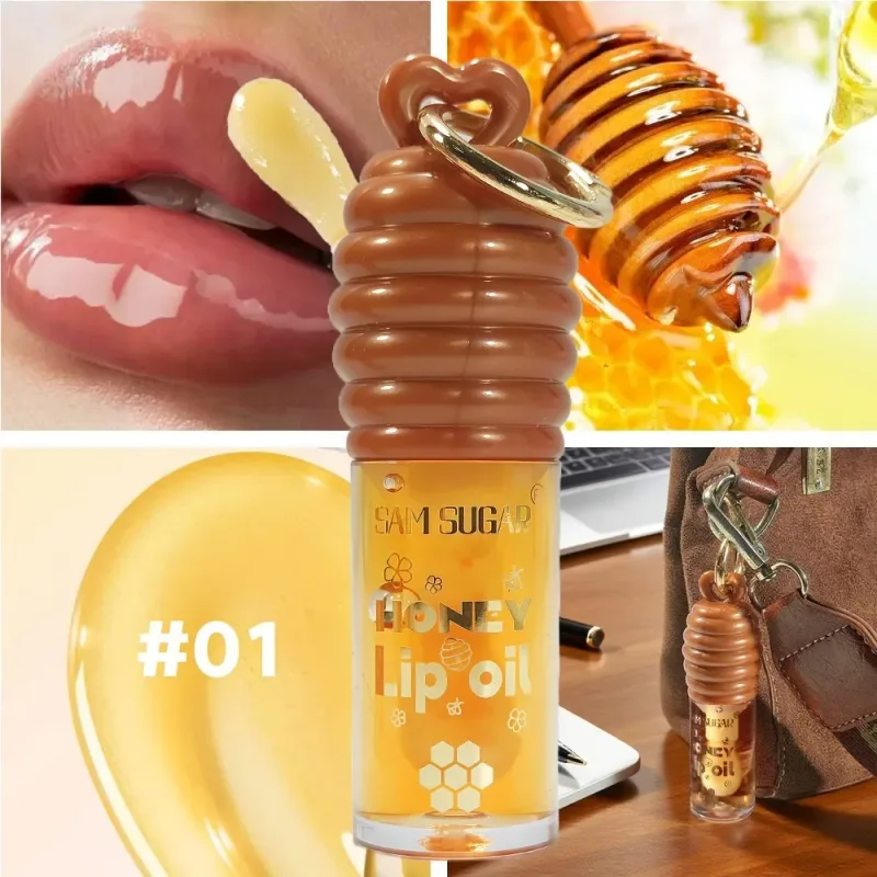 Clear Crystal Jelly Lip Gloss Moisturizing Honey Lip Oil NonSticky Sexy Shimmer Gloss Lip Glaze Korean Fashion Hydration Makeup — image 5