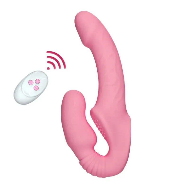 Strapless Strap-on Dildos Vibrator with Remote Control for Women Lesbian Couples G Spot Sex Toys With Clitoris Stimulator Adult