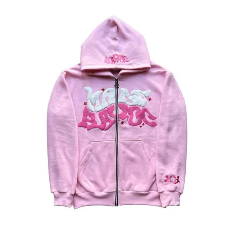 Retro Star and Letter Printed Zipper Hoodies 2025 Spring Autumn Harajuku Y2K Women and Men Fashion Hip Hop Long Sleeve Hooded — image 4