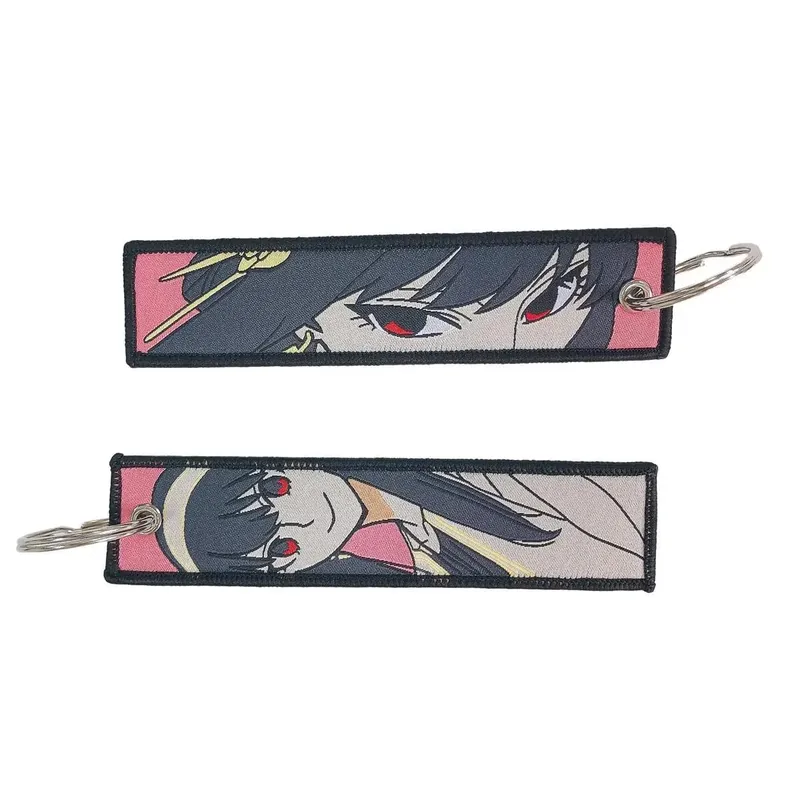 Embroidery Cool Eagle Beak Keychain Lanyard Anime Manga Series Badge Holder USB Pendant Portable Key Lanyard Accessories