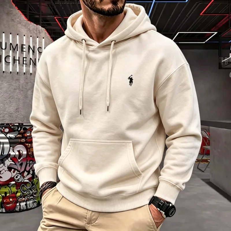 Áo Trùm Đầu Nam Cao Cấp Dài Tay Thu Đông 2026 Thời Trang Sang Trọng Thêu Ngựa Golf Top Áo hoodie Nam Quần Áo