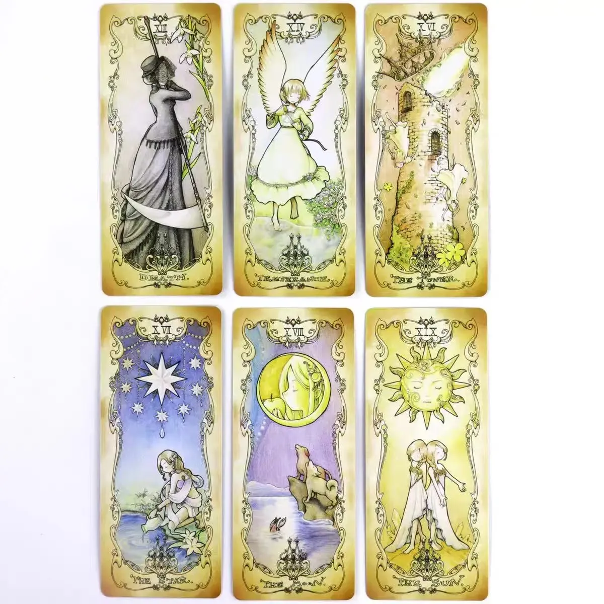 Kartu Tarot Ketakutan Rendah 78 Buah Dek Dongeng Anime Kawaii Lucu Ramalan Oracle Permainan Papan Semangat Sihir Ramah Pemula — image 6