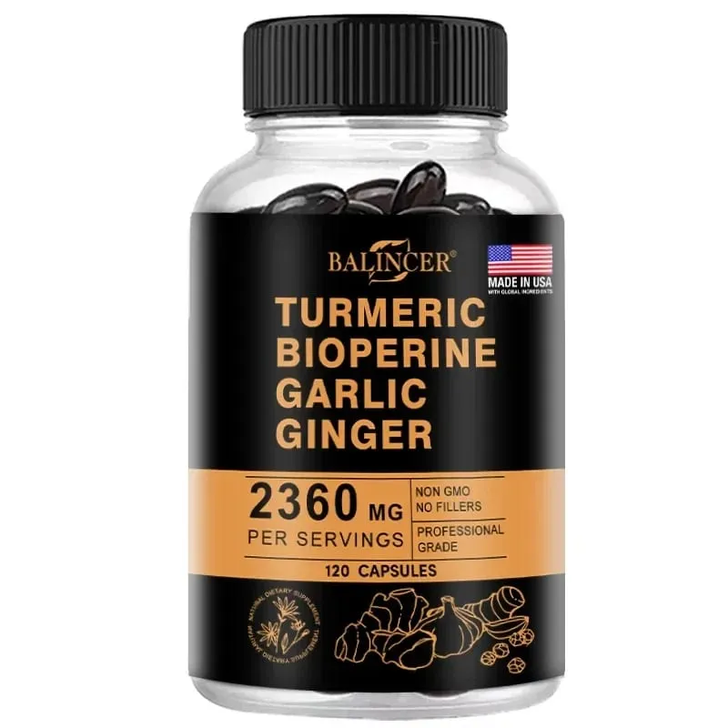 Gurkemeje ingefærtilskud Piperine 2360 mg understøtter fordøjelses- og immunsundhed forbedrer inflammation og fremmer ledsundhed — image 9