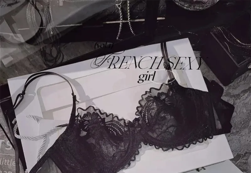 Ensemble de Lingerie en dentelle à Perspective fine française, soutien-gorge Anti-affaissement, à armatures, beauté du dos, grand buste, minimiseur, mise en forme latérale — image 10
