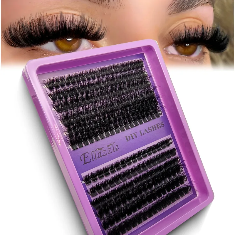 40D-150D Lashes Cluster DIY Lash Extension Mixed Tray Clusters Øjenvipper Fluffy Volume Individuelle vipper Cat Eye Lash Extension