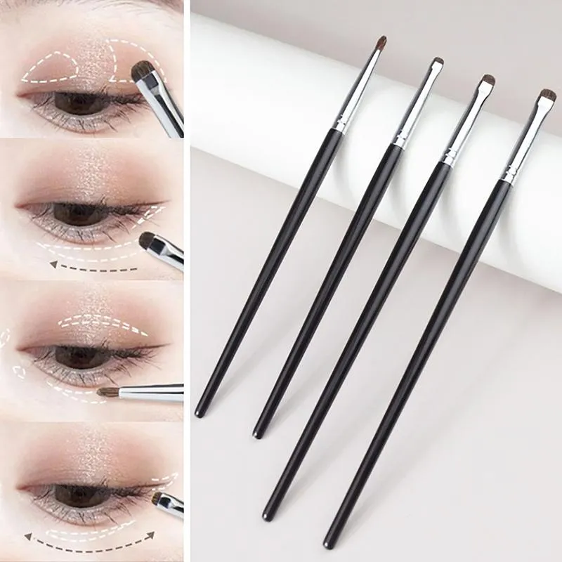 4/6 stk. Udtværingsbørster under øjnene Blød eyelinerbørste Perfekt øjenmakeupværktøj Øjendetaljebørster sæt hestehår øjenskyggebørster