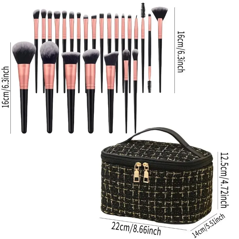 Professional Makeup Brushes Set for Foundation Eyeshadow Highlighter Blush Concealer Powder Cosmetic Tools with Sponges Kit — image 6