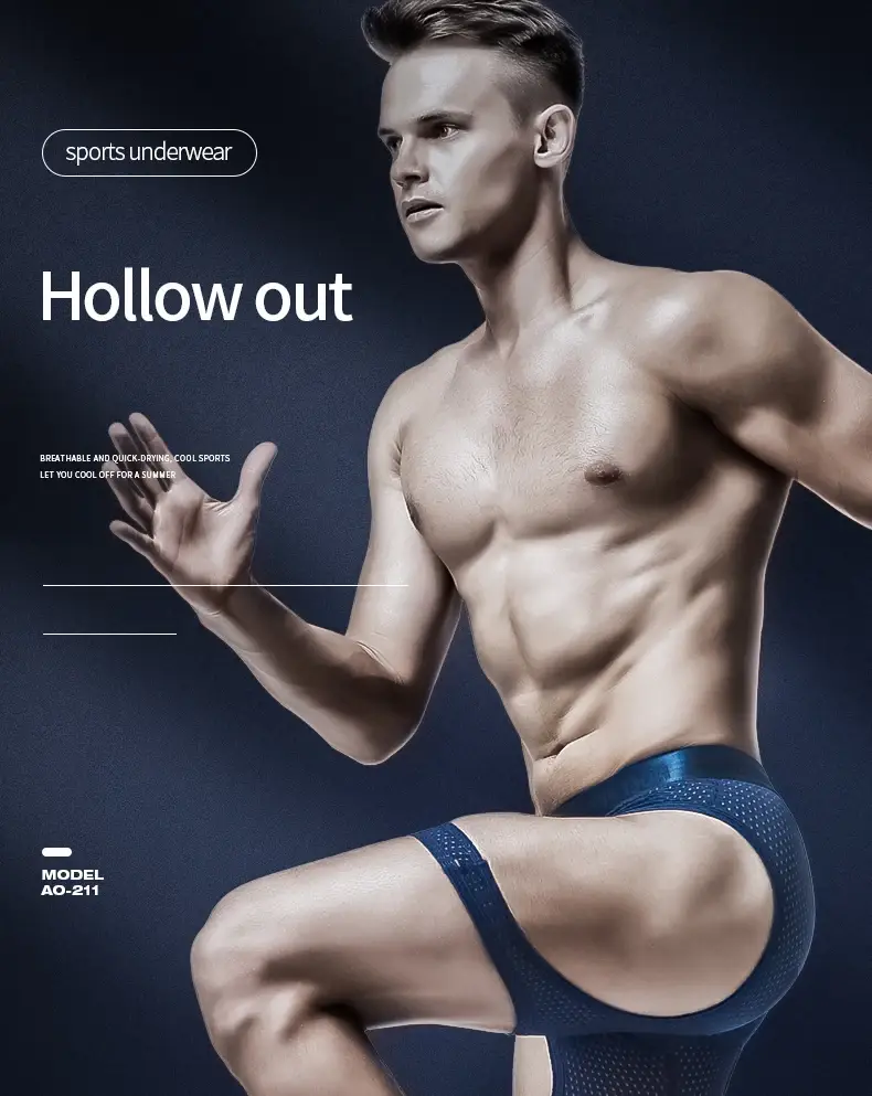 Sports Underwear Men's Fitness Ice Silk Thin Training Quick Drying Running Extended Anti-Wear Leg Non-Wearing Boxer Briefs — image 1