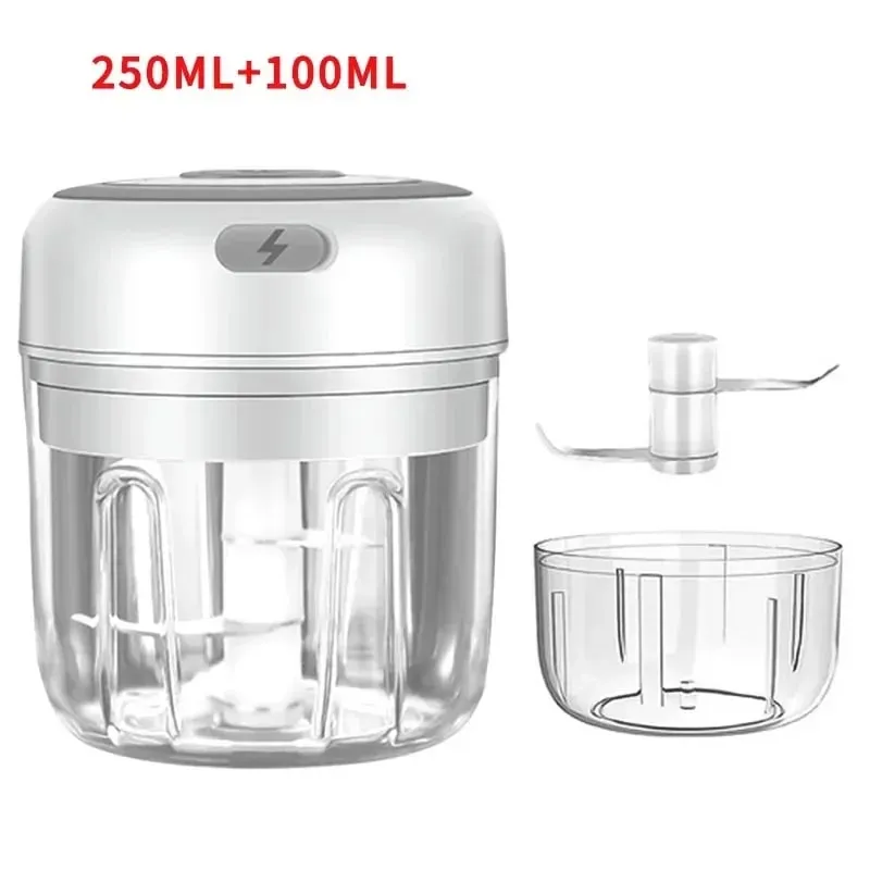 250/100ML Garlic Mincer USB Charging Powerful Mini Electric Garlic Chopper Portable Garlic Crusher Kitchen Food Chopper Unisex — image 16