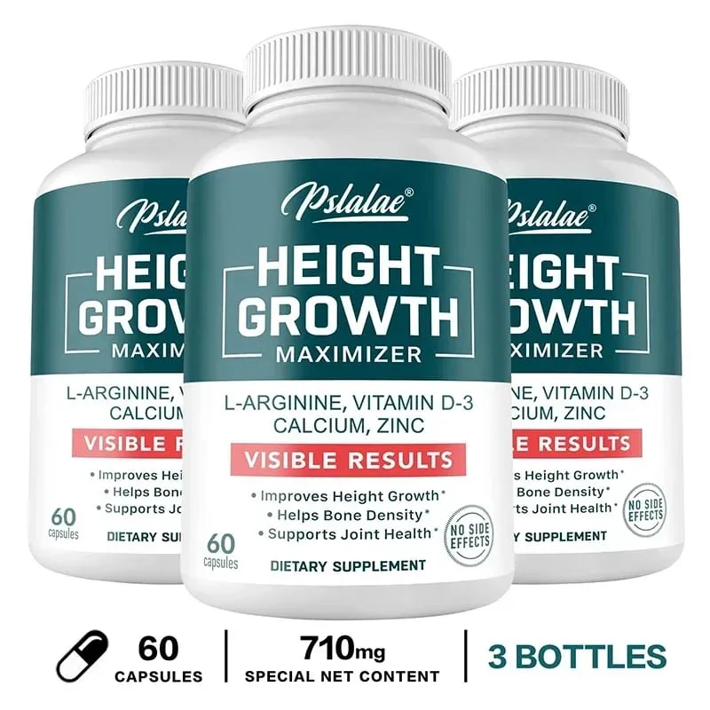Height Growth Supplement With Vitamins and Calcium Zinc Improves Bone Strength Natural Promotes Growth Improve Immunity Vegan — image 9
