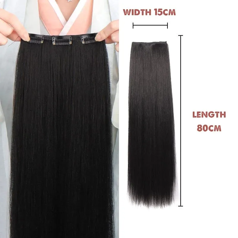 Hanfu wig piece corn whisker hairstyle one piece hair extension non knotted long straight hair piece antique hairstyle for women — image 20